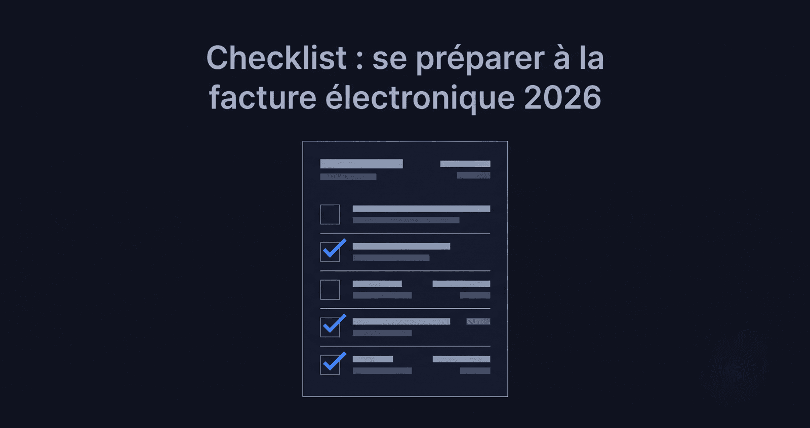 Checklist : se préparer à la facture électronique 2026 quand on gère une activité de location